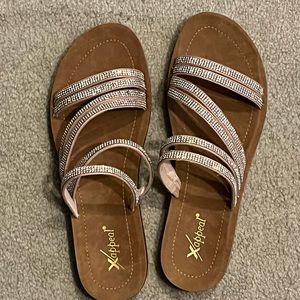 X appeal sparkly women’s sandals